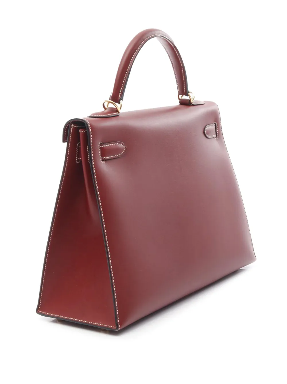 HERMES Pre-owned 2000 Chamonix Kelly Ii Sellier 32 Handbag In Red