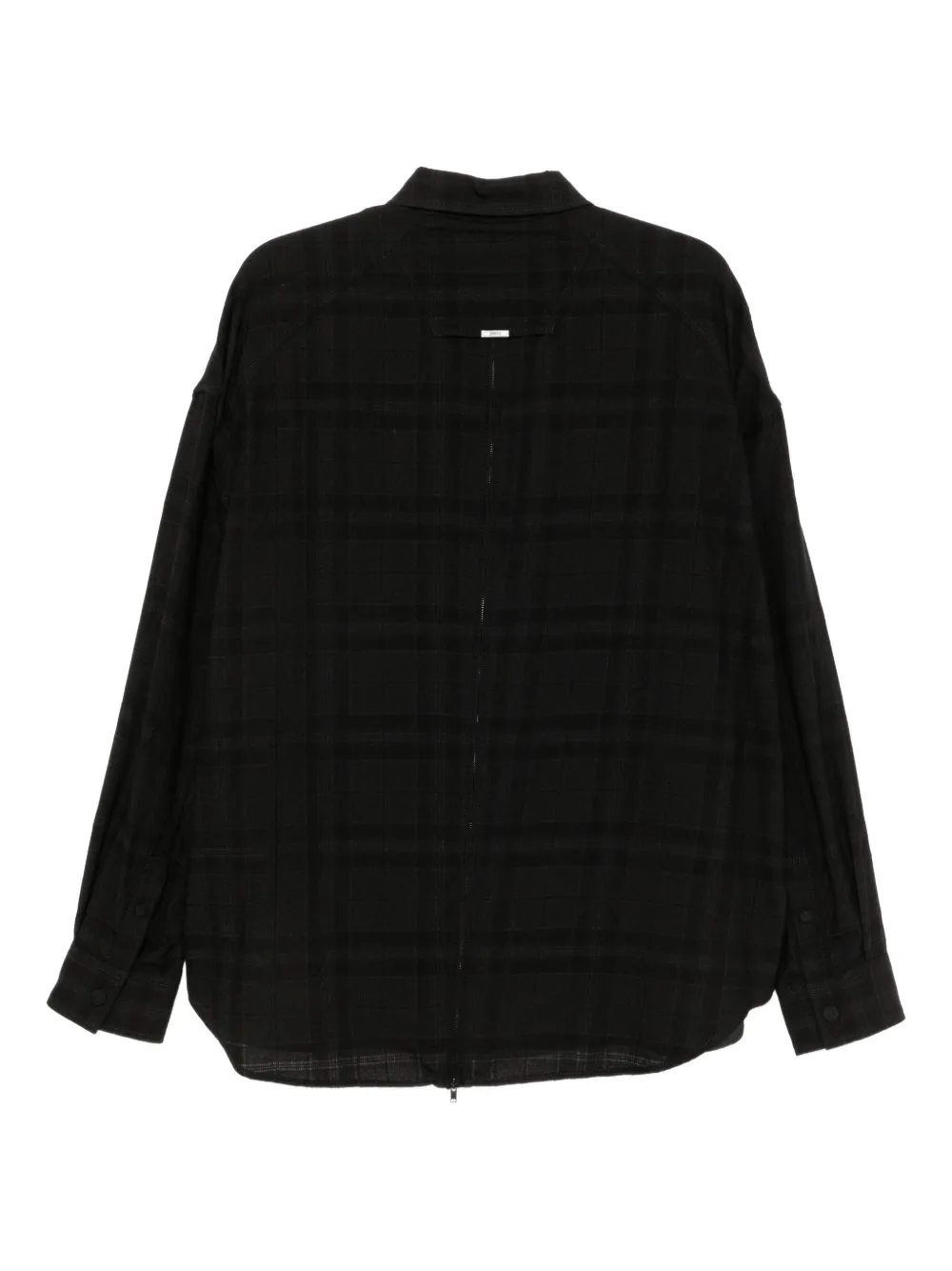 Juun.J Geruit overhemd met lange mouwen - Zwart