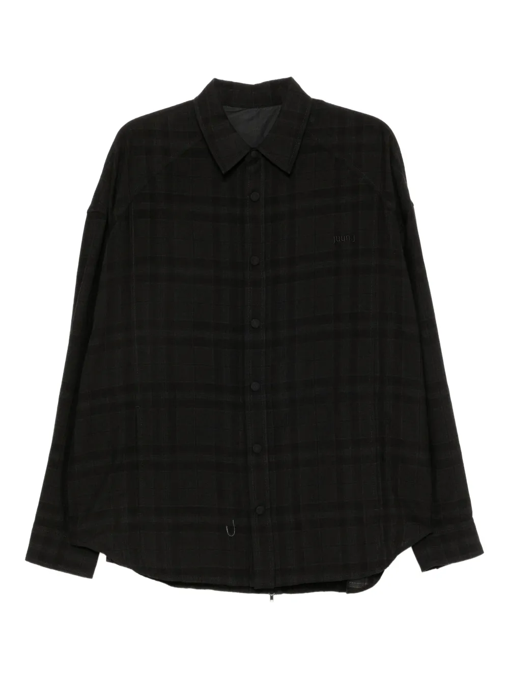 Juun.J plaied long-sleeves shirt - Nero