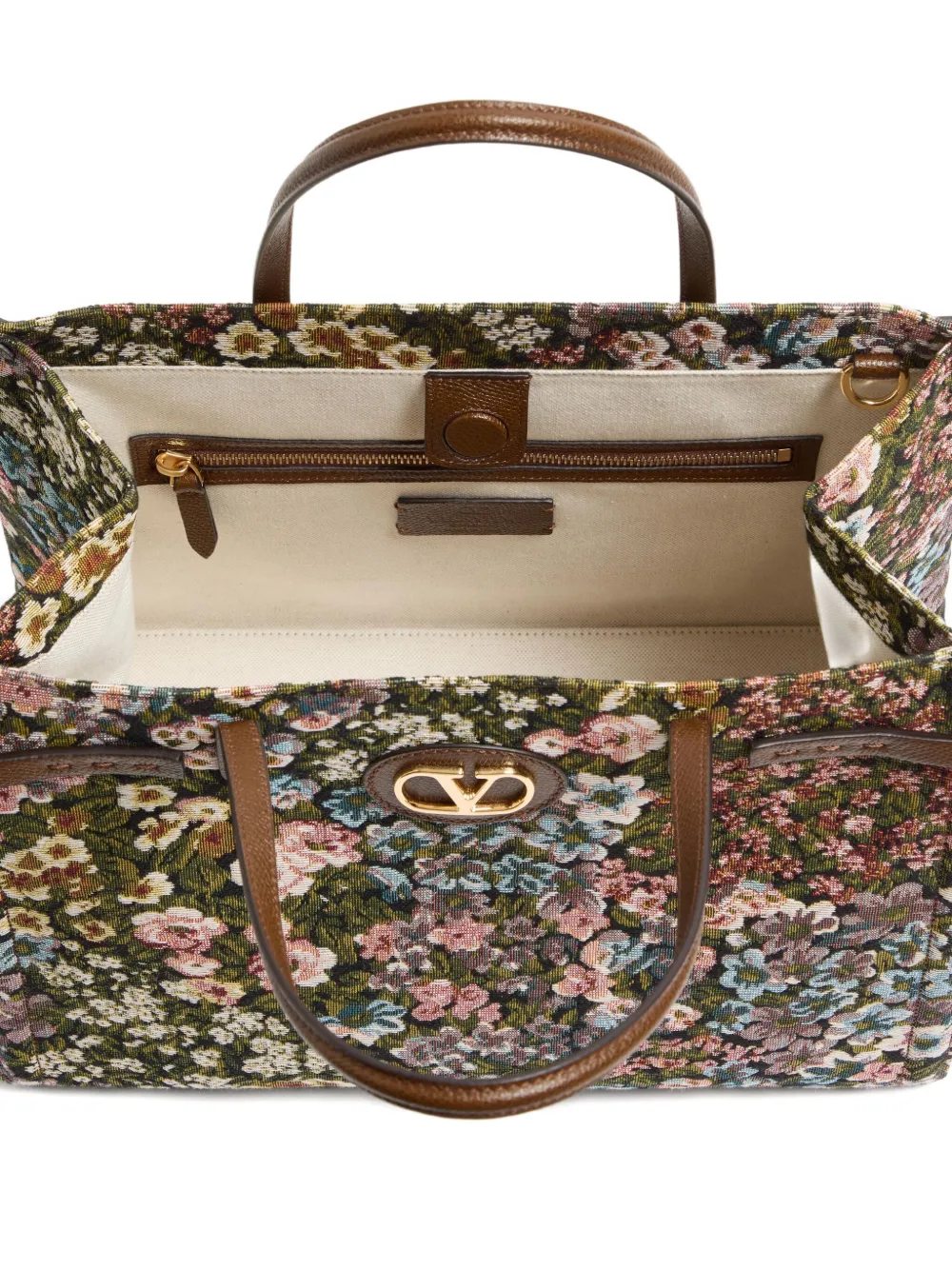 Valentino Antibes Tote Bag In Neutral