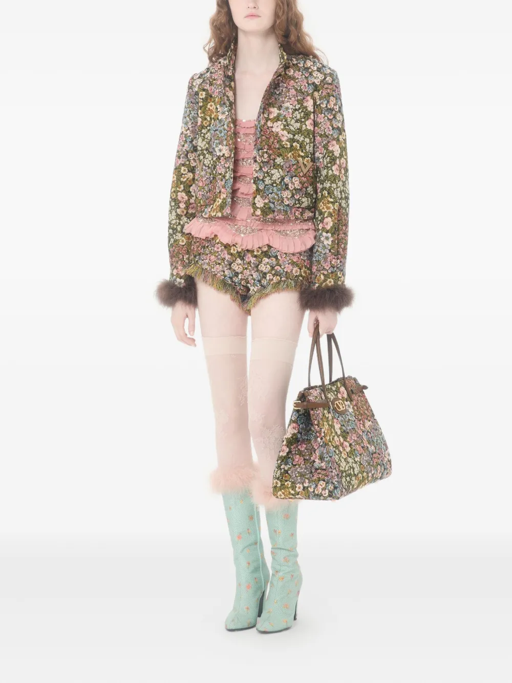 Valentino Antibes Tote Bag In Neutral