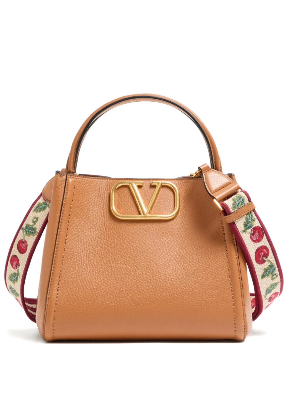 Valentino Garavani medium Alltime grained VLogo-signature tote bag - Brown
