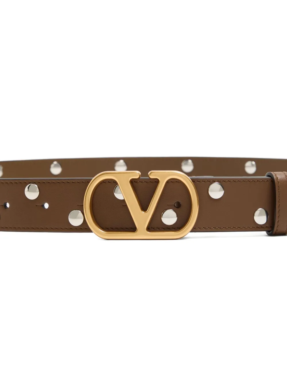 Valentino Garavani VLogo Signature riem met metalen ringlets Bruin
