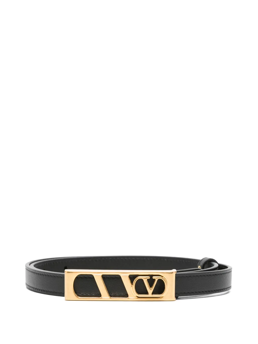 Valentino Garavani VLogo Signature Belt In Shiny Calfskin 15 Mm - ブラック