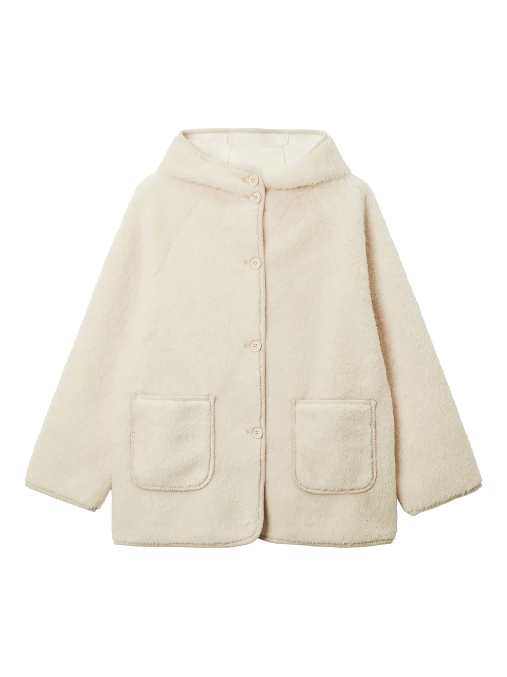 B+ab Patch-pocket Hooded Coat In Neutral