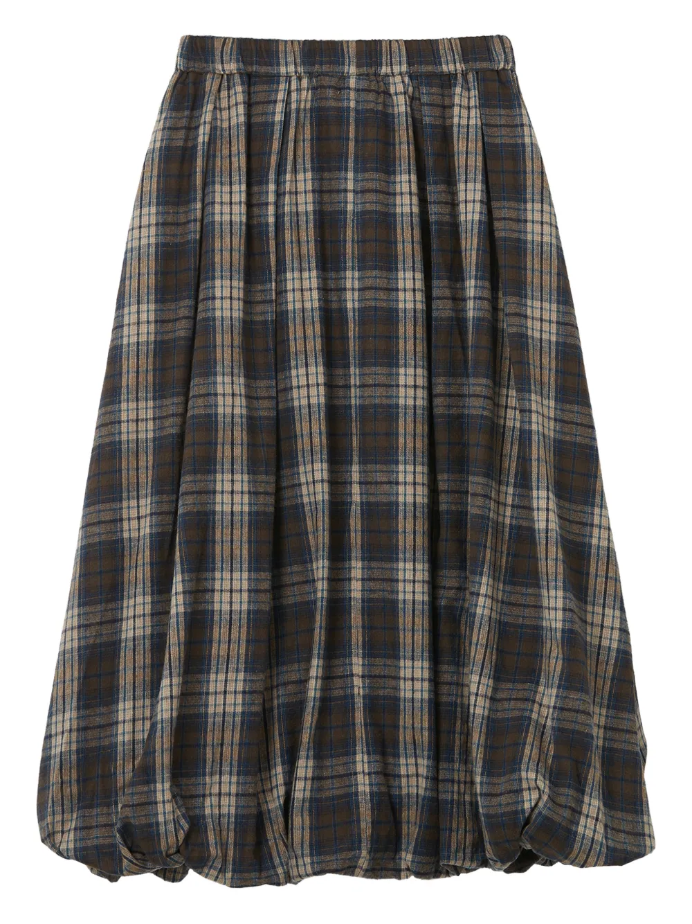 B+ab Tartan Pocket Midi Skirt In Brown