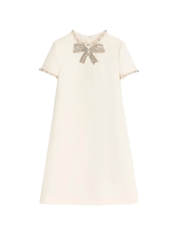 valentino embroidered dress TULLE ILLUSIONE EMBROIDERED DRESS