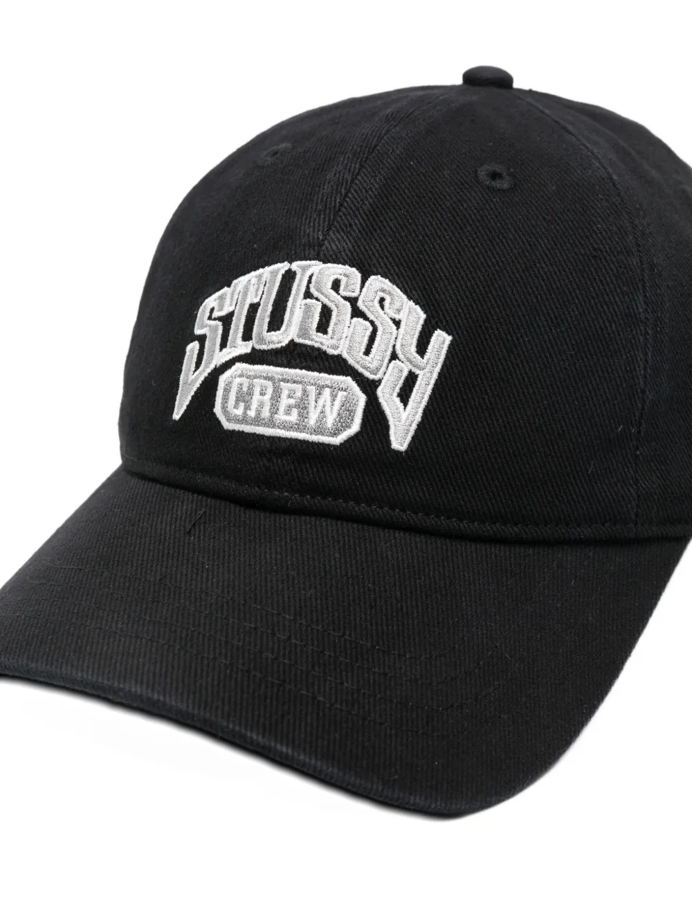 Stussy Logo-embroidered Baseball Cap In Black