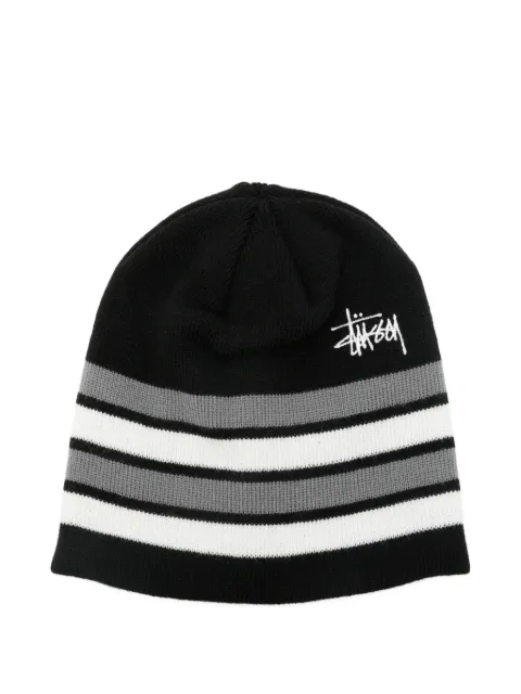 Stüssy striped logo beanie