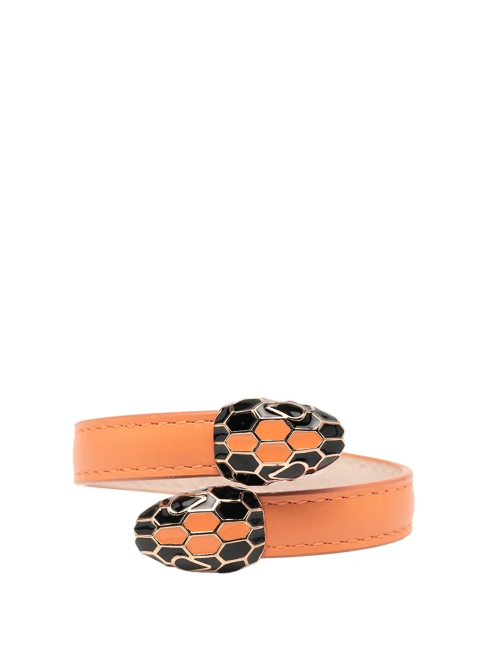 Bvlgari Pre-Owned 2010-2025 Calfskin and Gold Plated Enamel Serpenti Bvlgari Pre-Owned 2010-2025 Calfskin and Gold Plated Enamel Serpenti