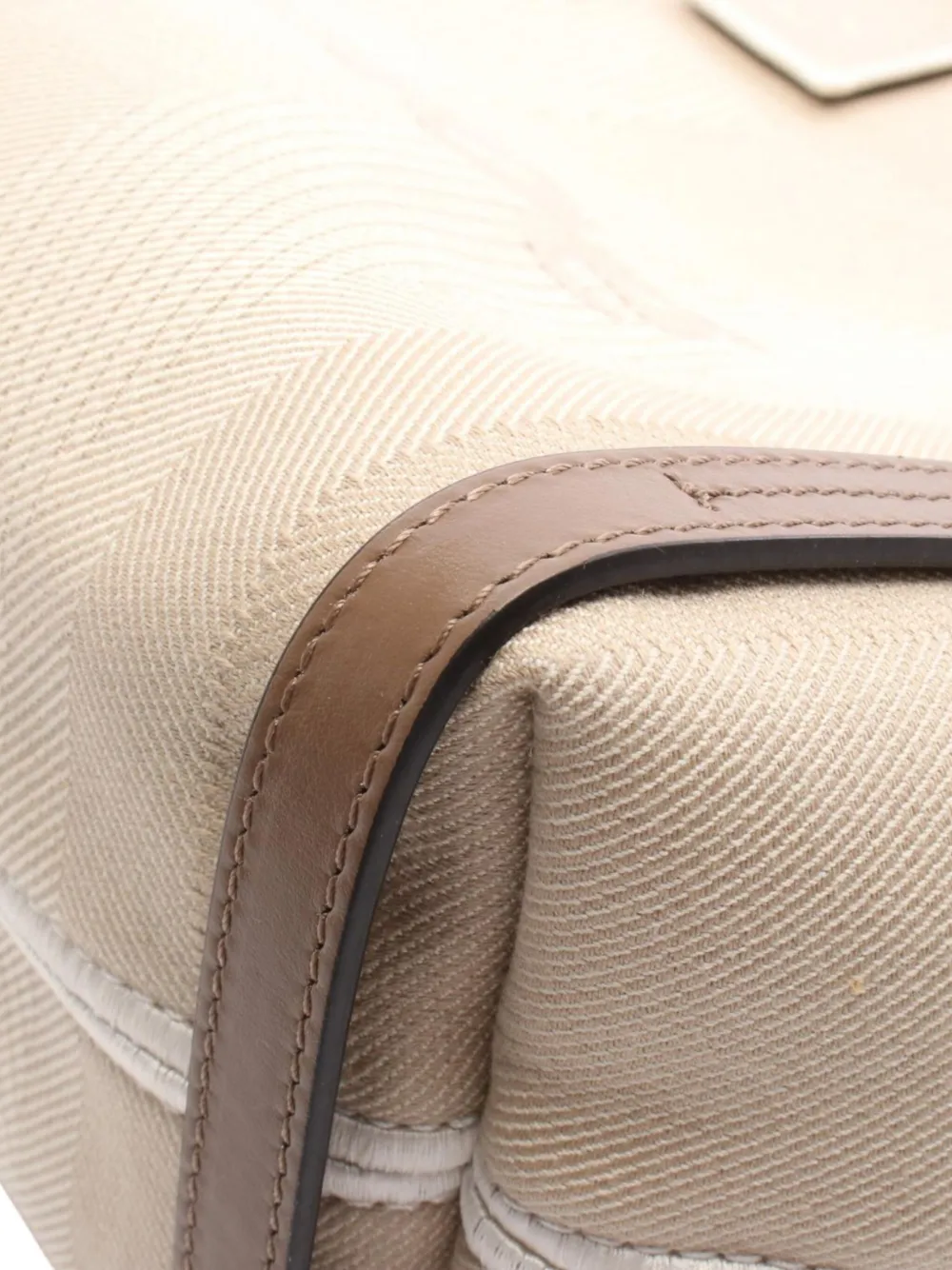 Pre-owned Chloé 2010-2025 Small Canvas Carry Tote Bag In Brown