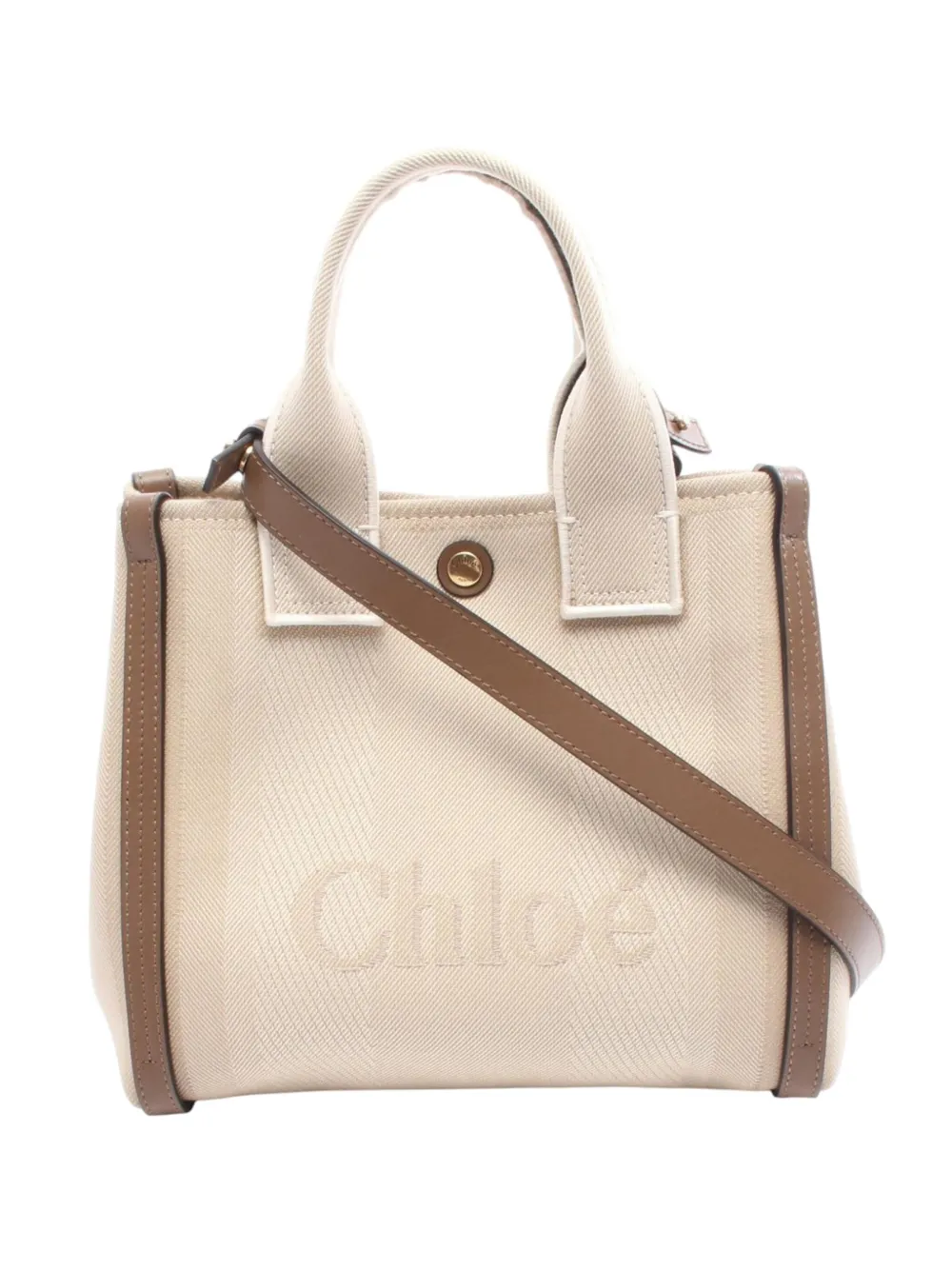 Chloé Pre-Owned 2010-2025 Small Canvas Carry tote bag - ブラウン Chloé Pre-Owned 2010-2025 Small Canvas Carry tote bag - ブラウン
