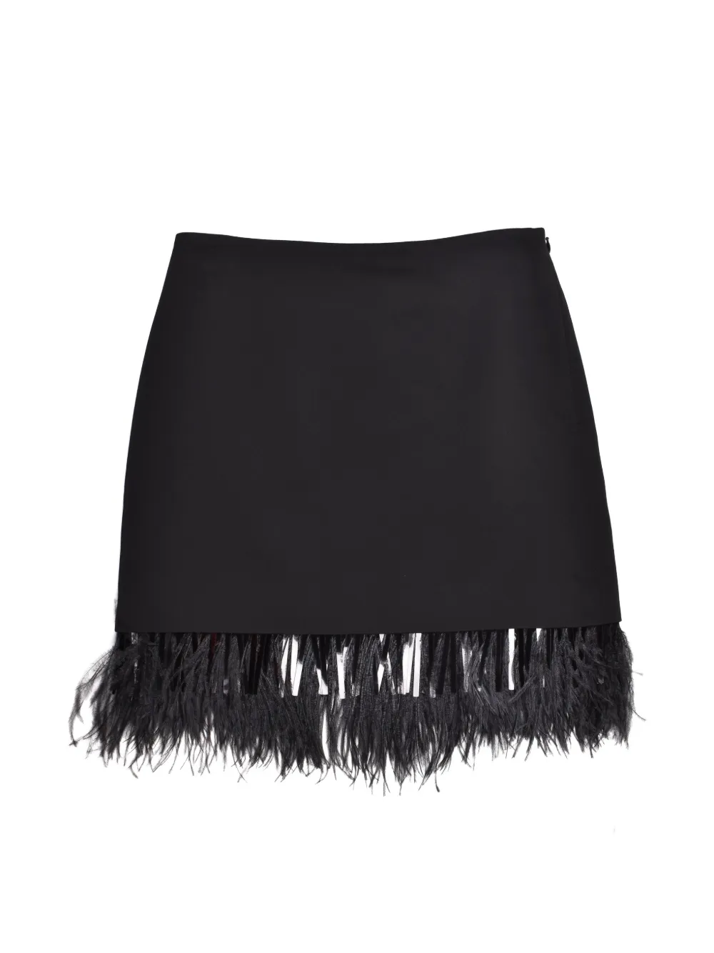 Brunello Cucinelli feather-trim sequinned mini skirt - Schwarz