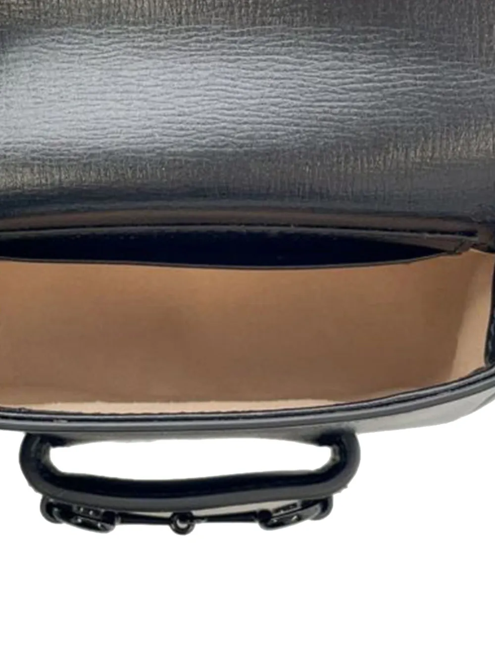 Pre-owned Gucci 2016-2025 Mini Leather Horsebit 1955 Web Satchel In Black