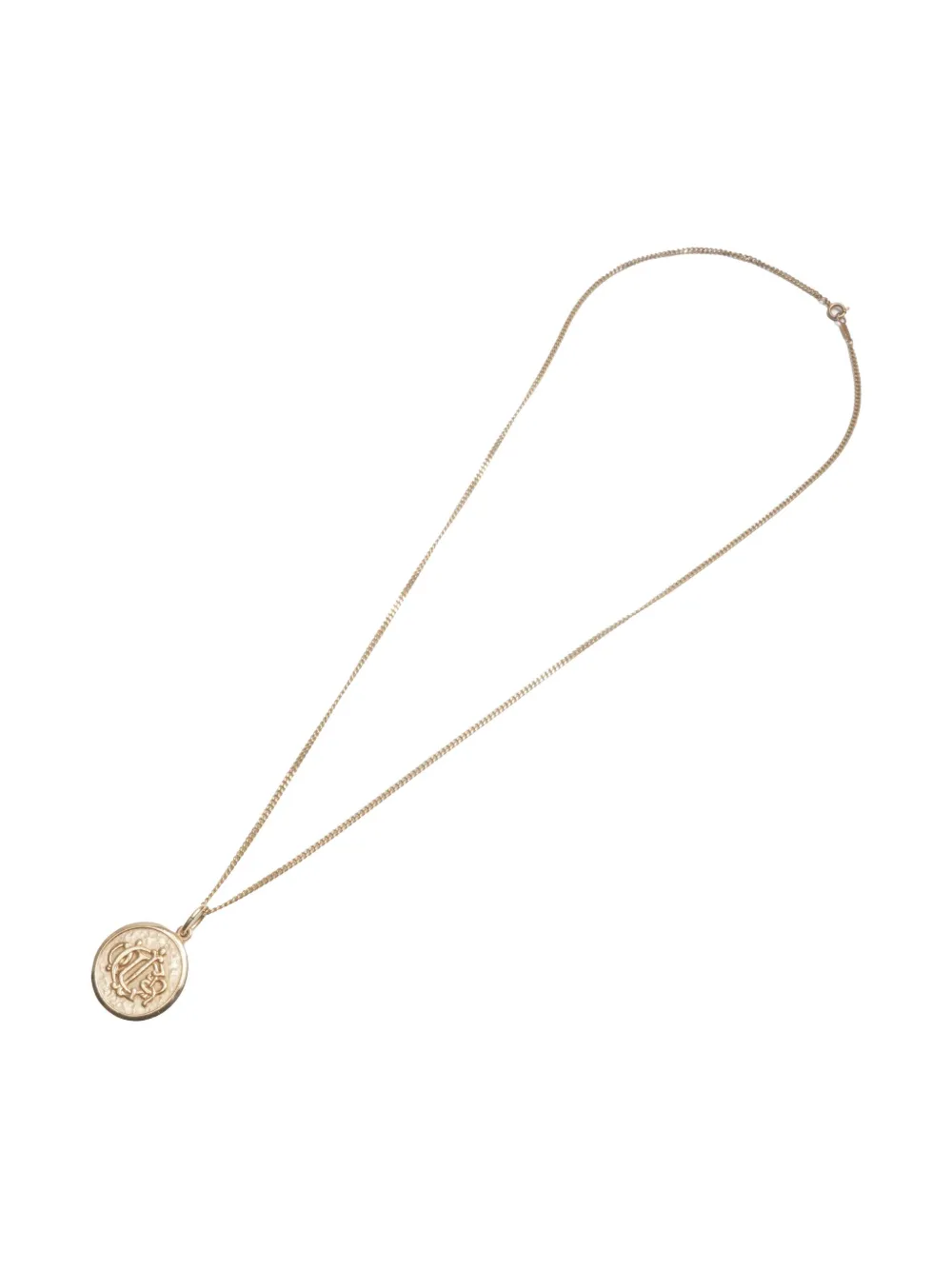 Christian Dior Pre-Owned 1970-1990 logo-pendant necklace - Oro