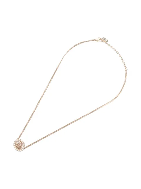 Christian Dior Pre-Owned 1970-1990 logo necklace