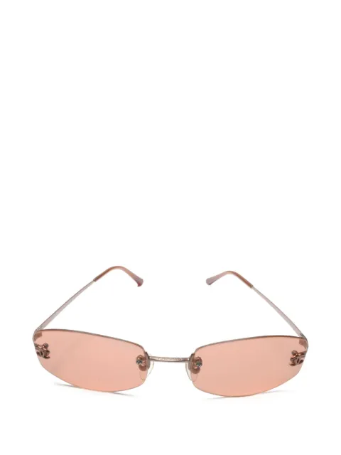 CHANEL Pre-Owned lentes de sol sin armazón 1990 con logo