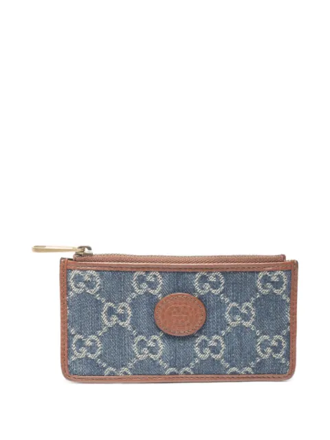 Gucci Pre-Owned 2000-2020s GG-pattern denim card holder