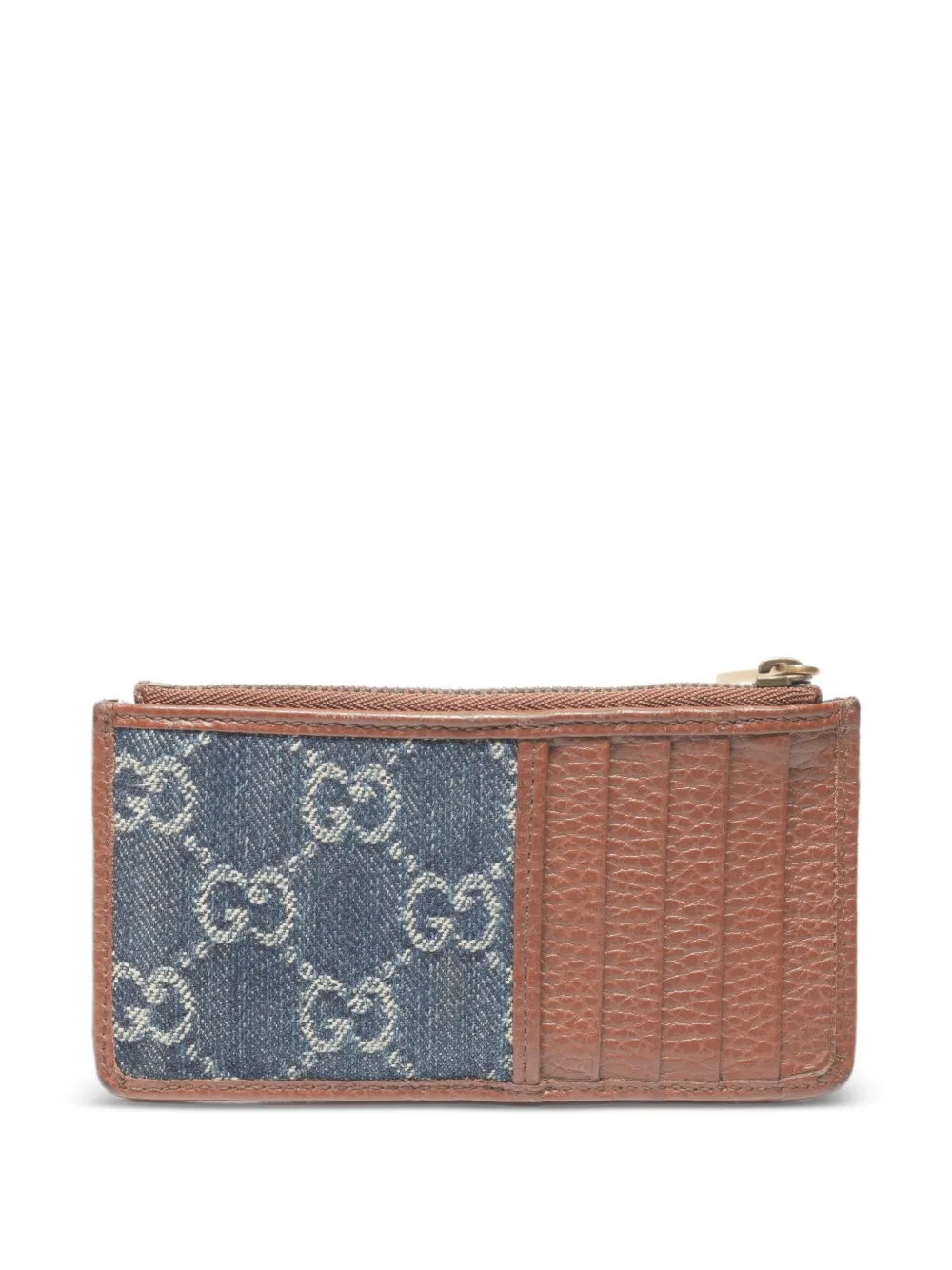 Gucci Pre-Owned 2000-2020s GG-pattern denim card holder | Men | Image 2
