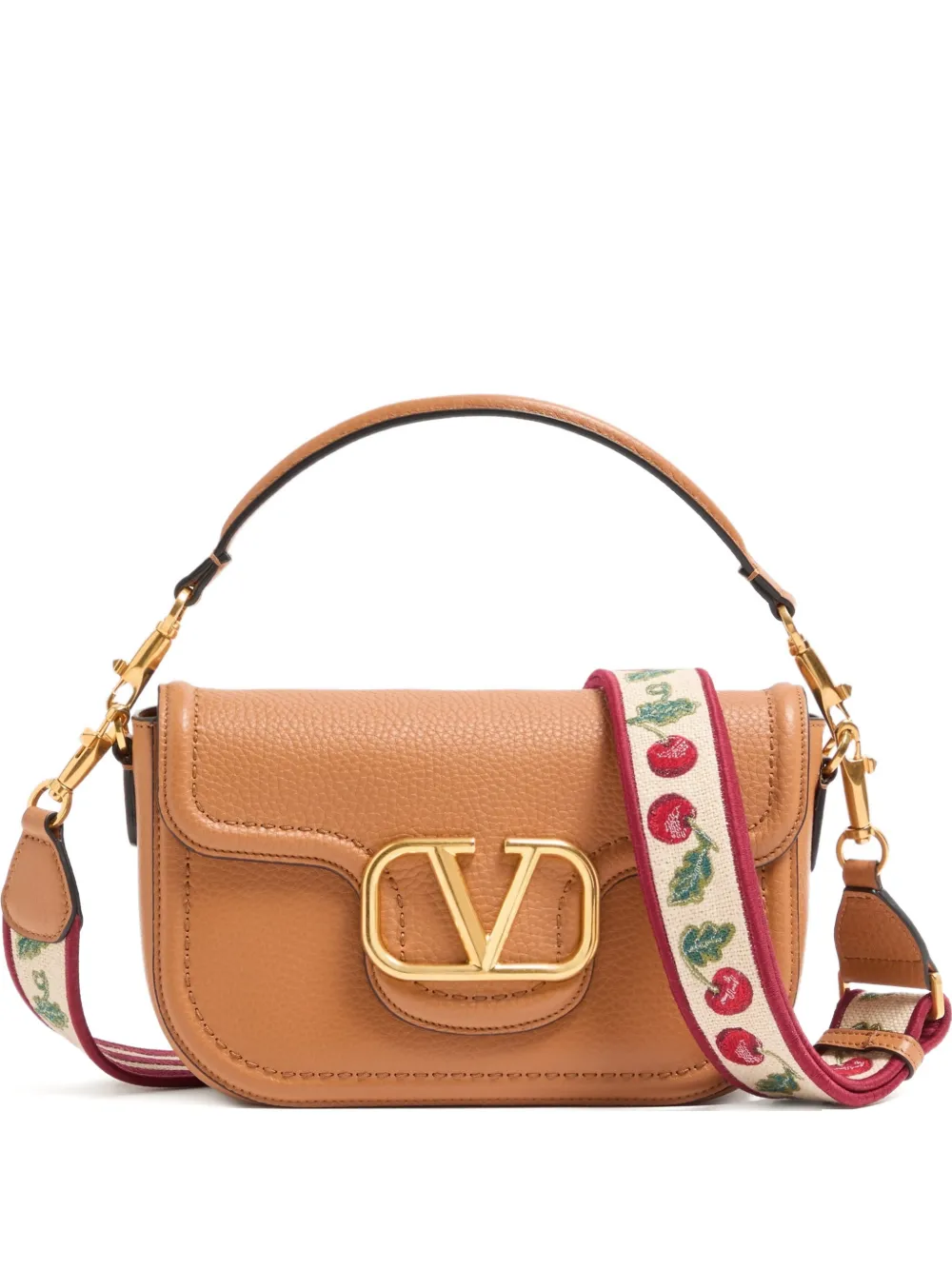 Valentino Garavani Alltime VLogo-Signature shoulder bag - Brown