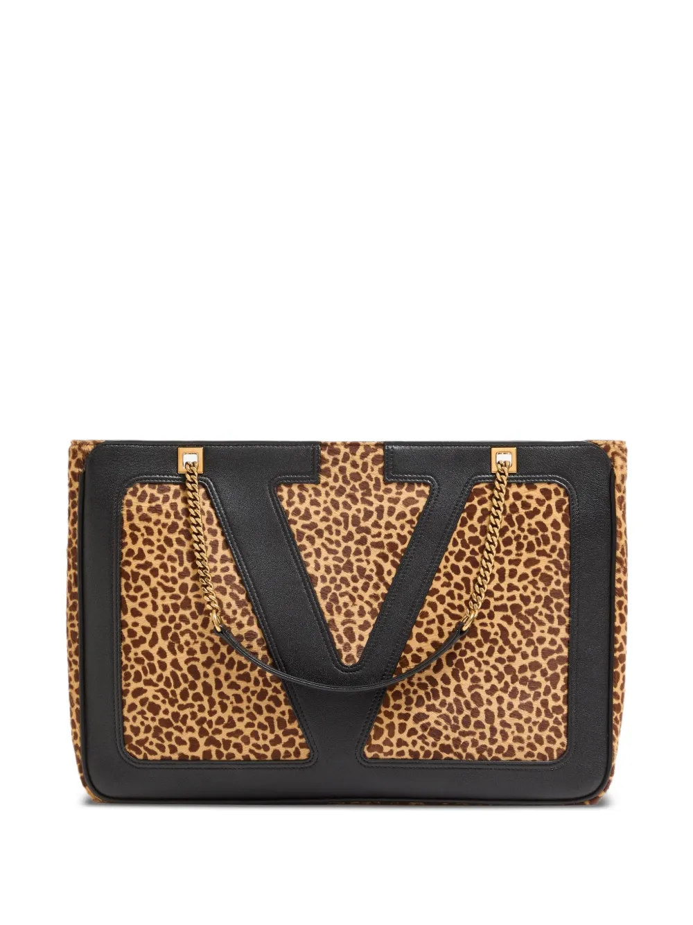 Valentino Garavani Viva Superstar Medium Shopping Bag In Calfskin With Pony Effect In Multi