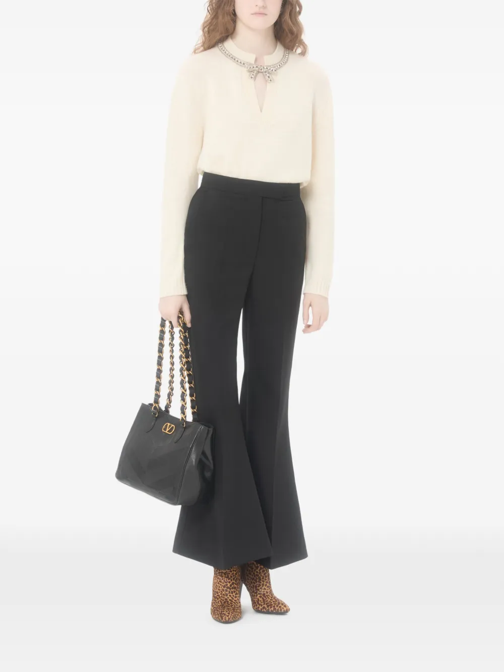  Valentino Garavani Embroidered Wool Jumper - Neutrals 
