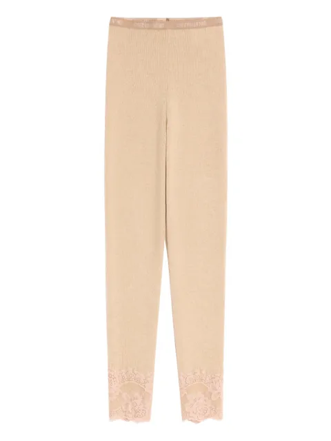 Valentino Garavani lace-detail cashmere leggings