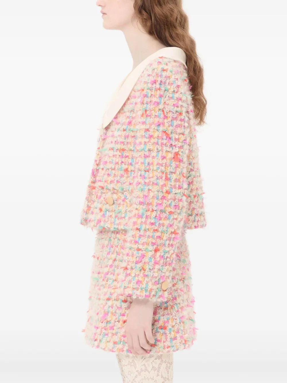  Valentino Garavani Candy Tweed Jacket - Pink 