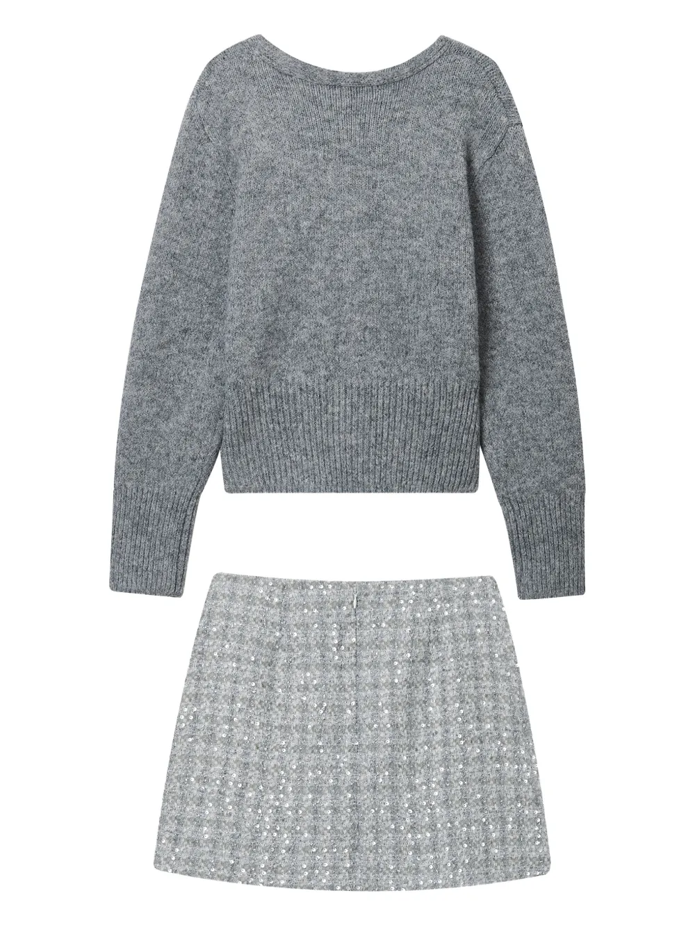 B+ab Button Skirt In Gray