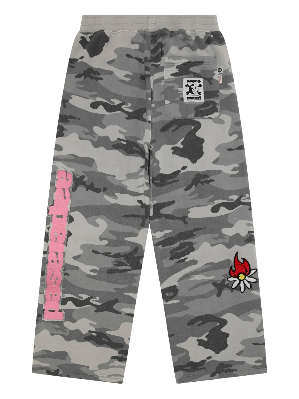 AAPE BY *A BATHING APE camouflage-pattern track pants - Grijs