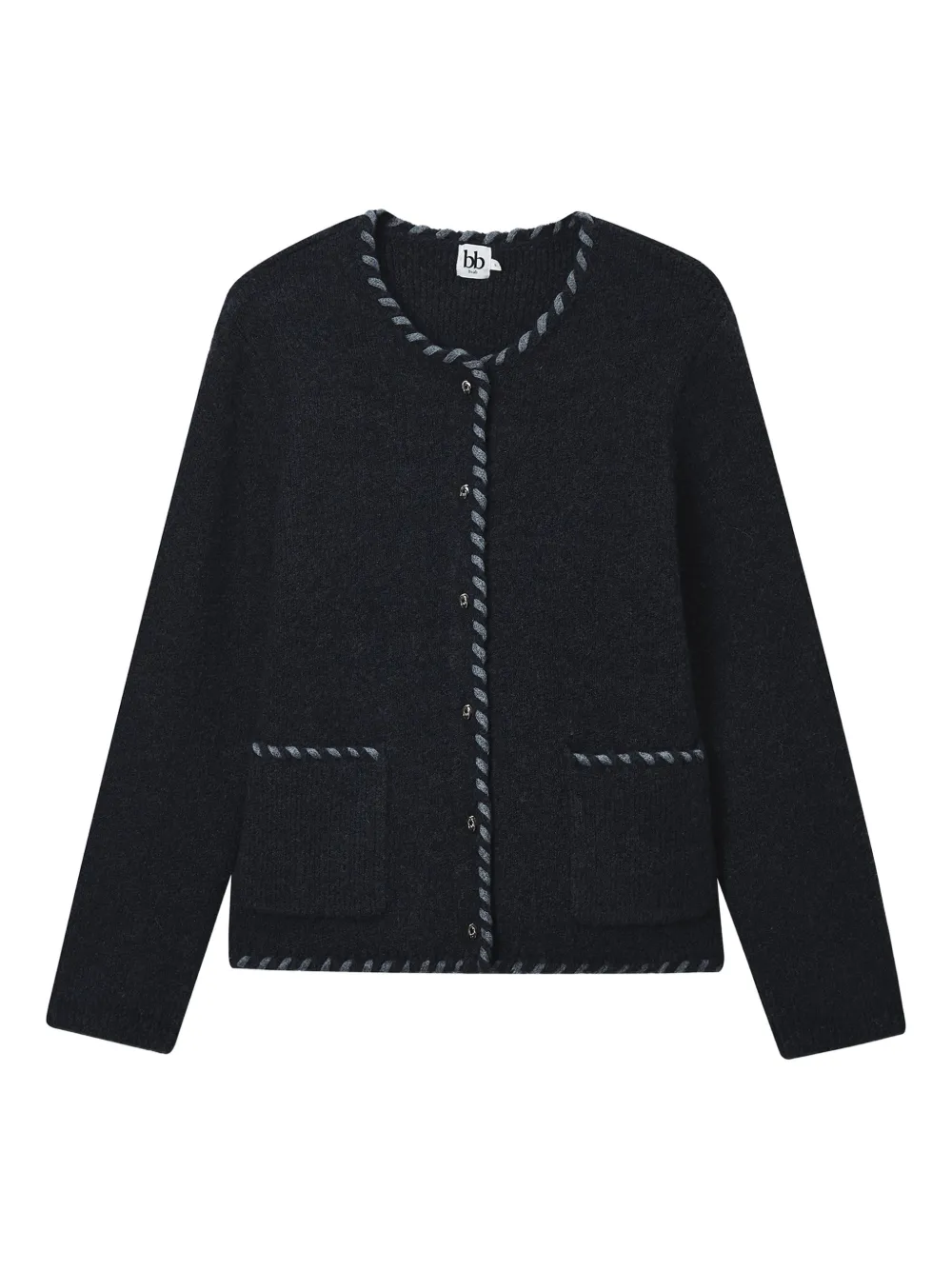 B+ab Long-sleeve Cardigan In Black