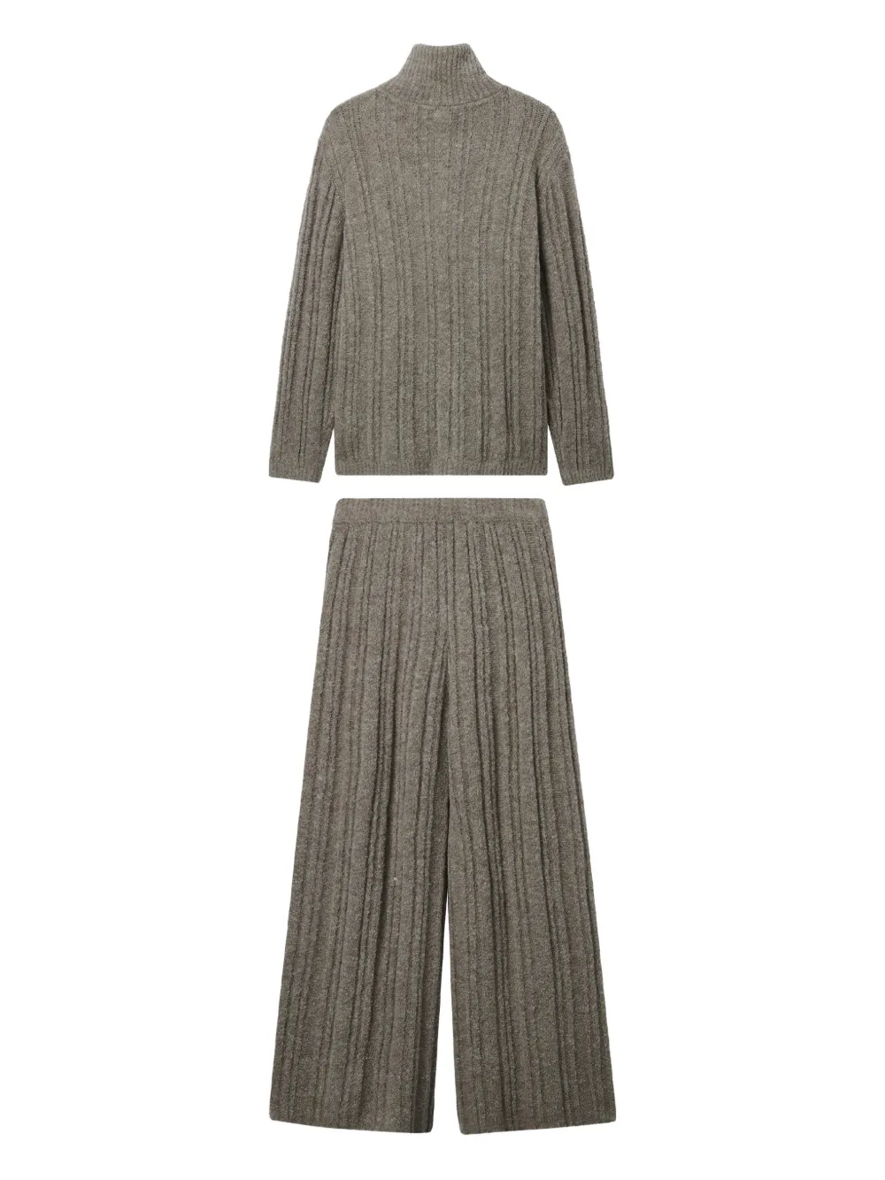 B+ab Ribbed Knit Trousers In Brown