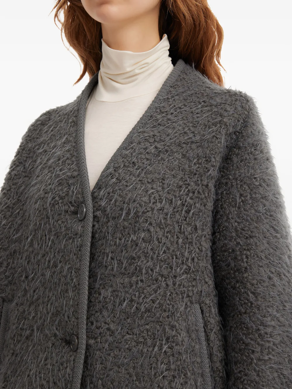 B+ab Button Jacket In Gray