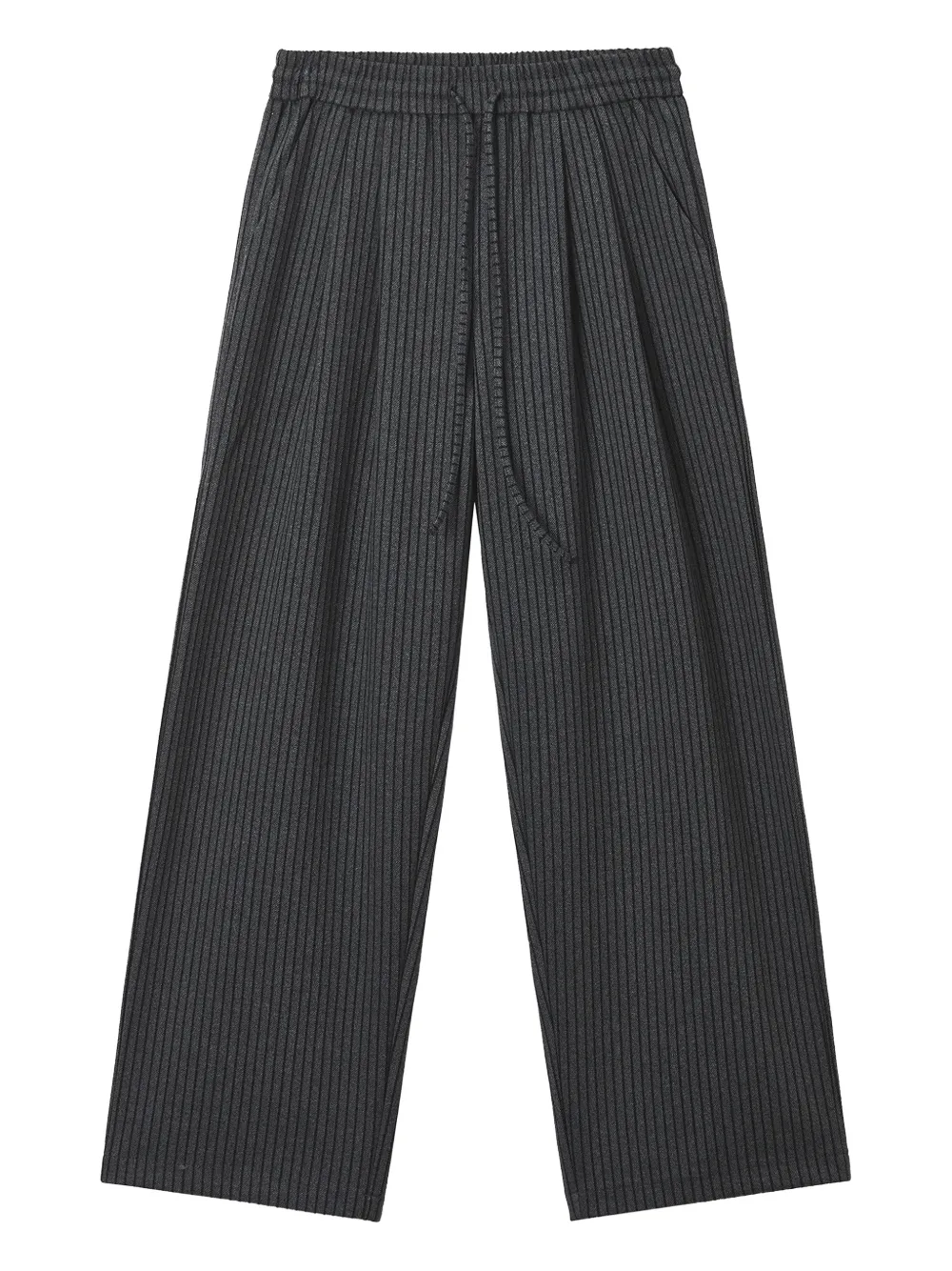 b+ab drawstring-fastening striped trousers | Grey | Image 1