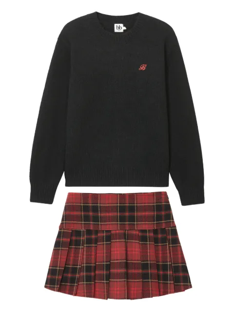 b+ab tartan pleated skirt