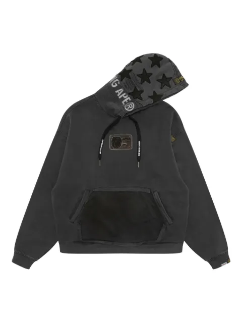 AAPE BY *A BATHING APE® appliqué hooded sweater