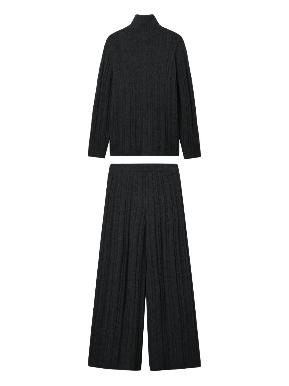 B+ab Ribbed High-neck Trousers In Black