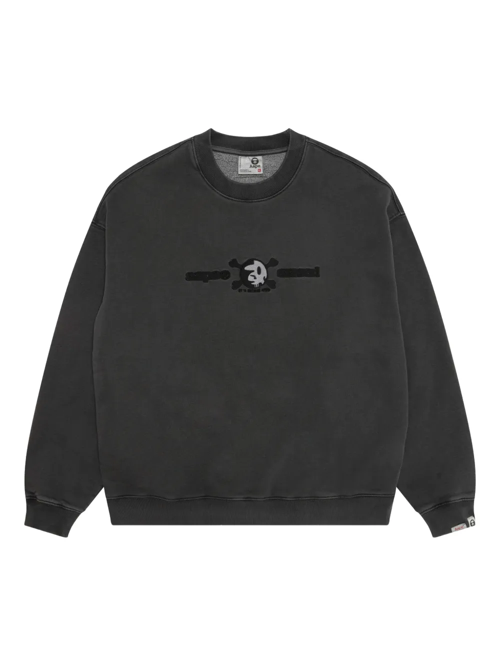 AAPE BY *A BATHING APE® embroidered logo sweater | Grey | Image 1