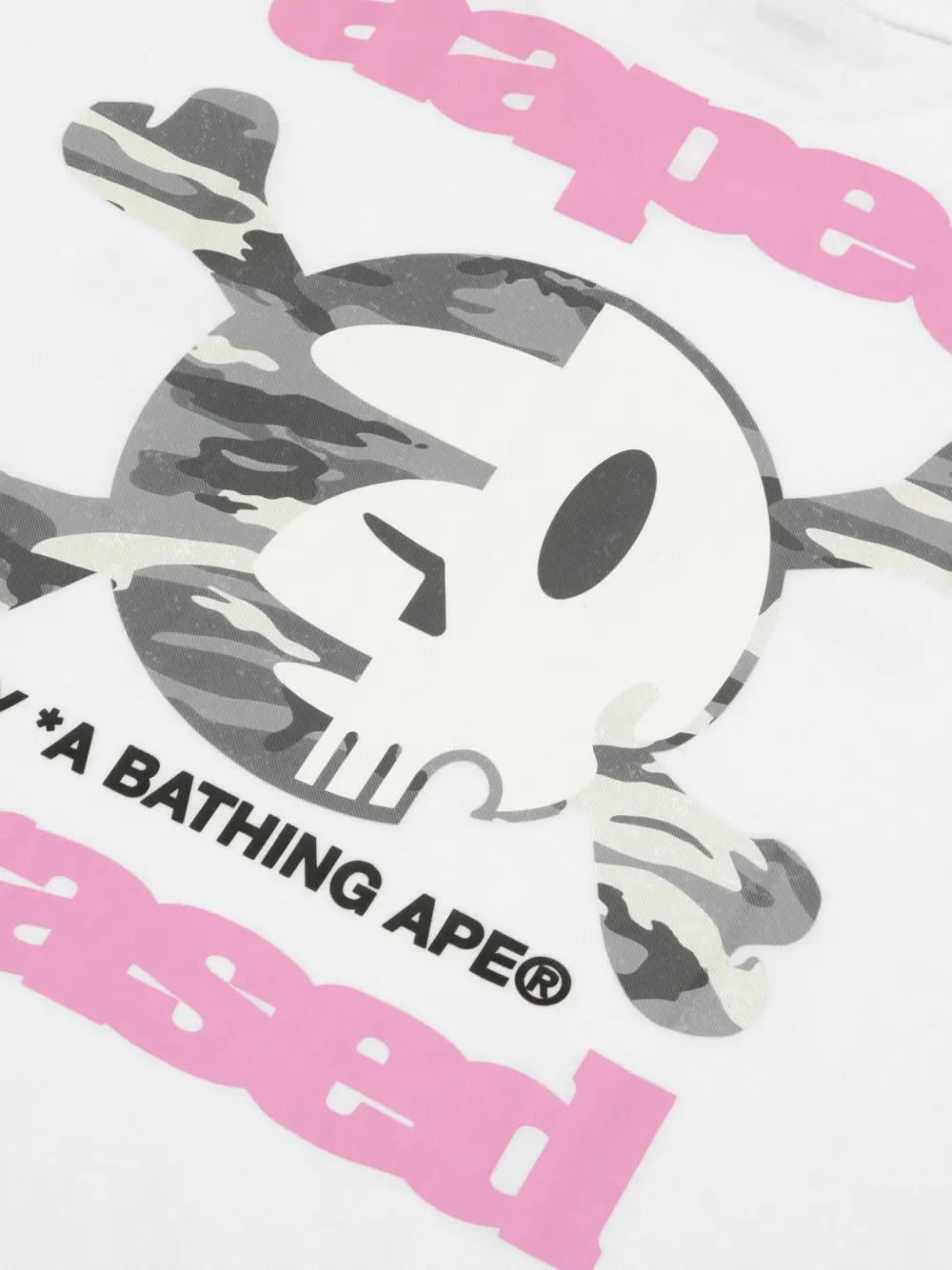 AAPE BY *A BATHING APE skull graphic T-shirt Wit