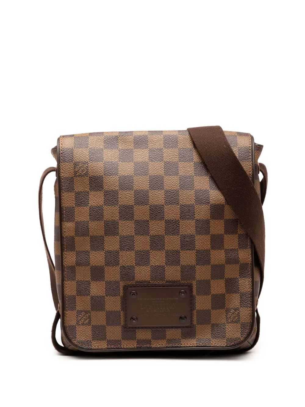 Louis Vuitton Pre-Owned 2009 Damier Ebene Brooklyn PM crossbody bag - Louis Vuitton Pre-Owned 2009 Damier Ebene Brooklyn PM crossbody bag -