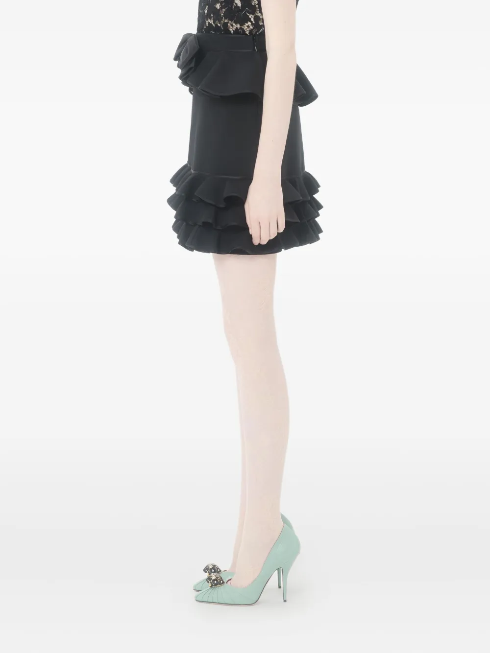 Valentino Garavani Mini-rok met strikdetail Zwart