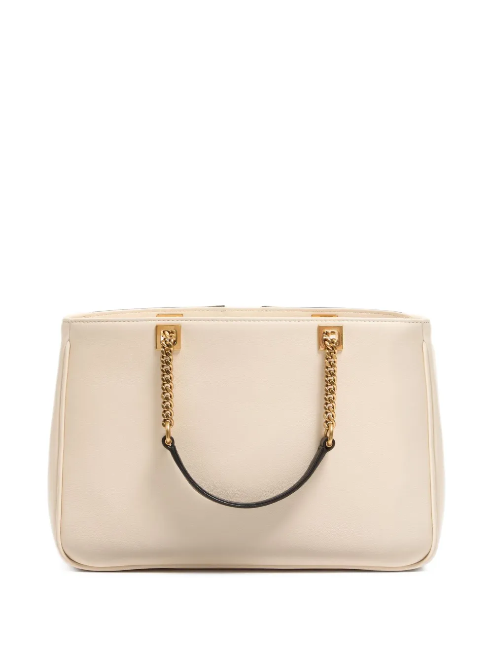 Valentino Vlogo Chain Leather Tote Bag In Black