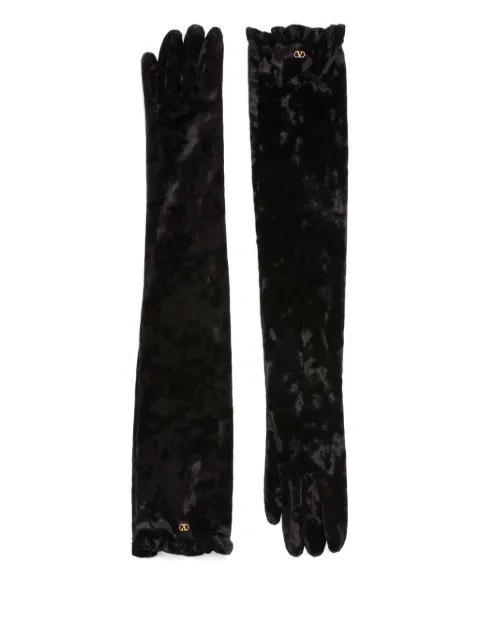 Valentino Garavani VLogo signature long chenille gloves