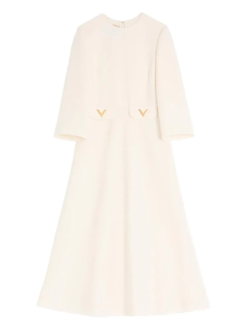 Valentino Vlogo Midi Dress In Neutral