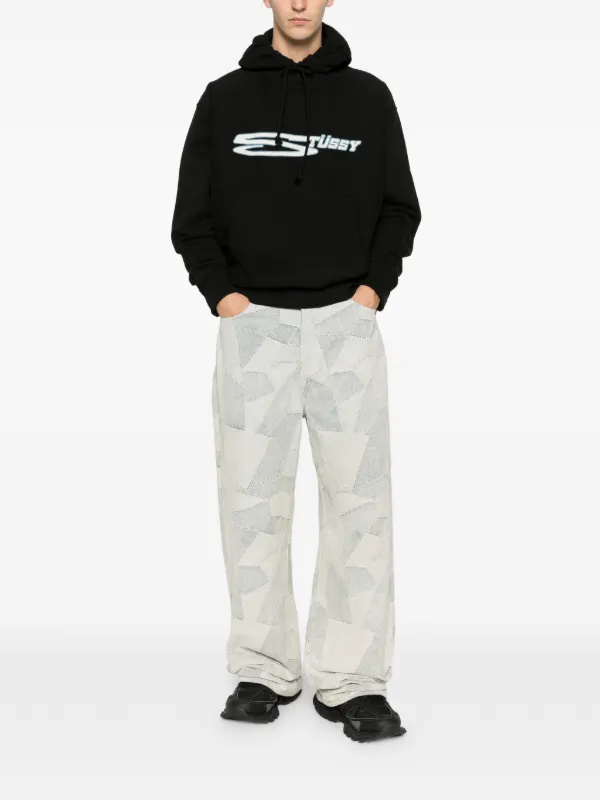Stüssy Logo Hoodie | Black | FARFETCH RO
