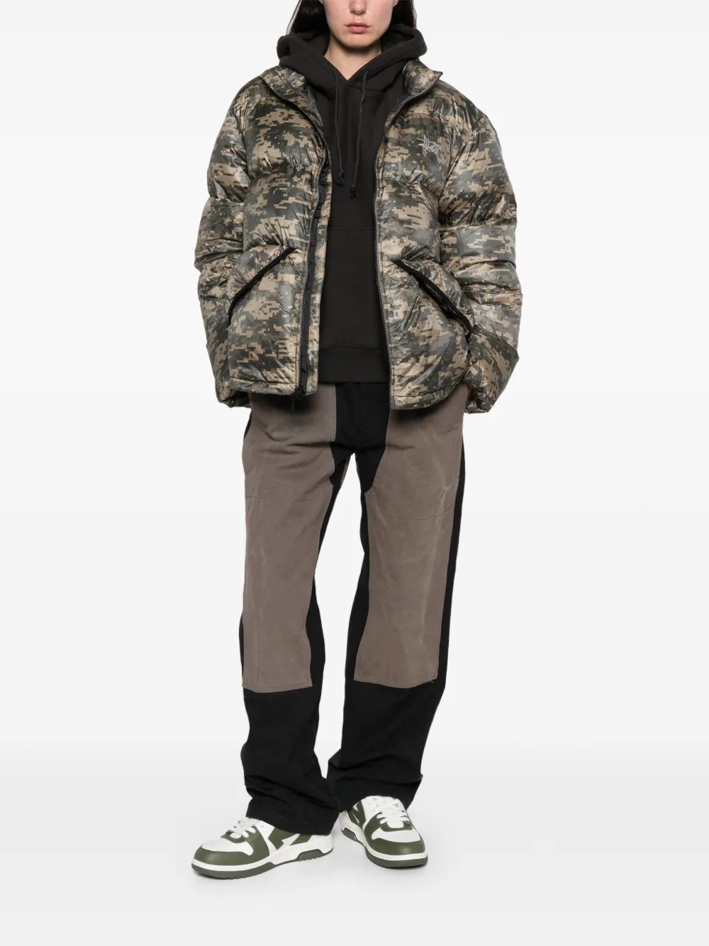  Stüssy Camouflage Zip Jacket - Green 