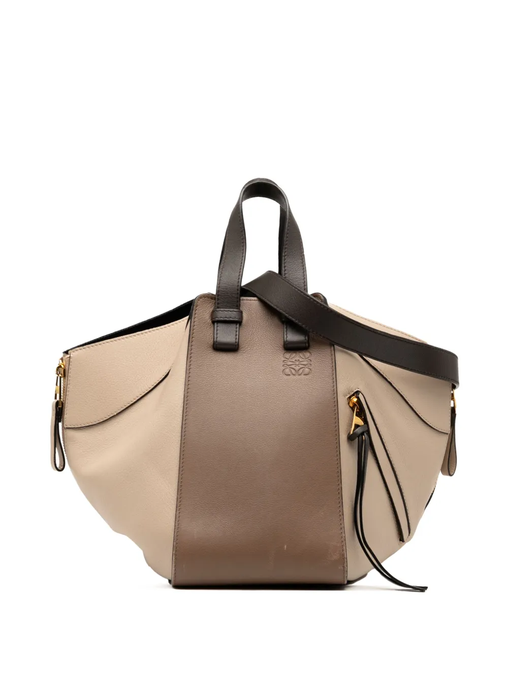 Loewe Pre-Owned 2017 Small Tricolor Soft Grained Calfskin Hammock Bag Loewe Pre-Owned 2017 Small Tricolor Soft Grained Calfskin Hammock Bag