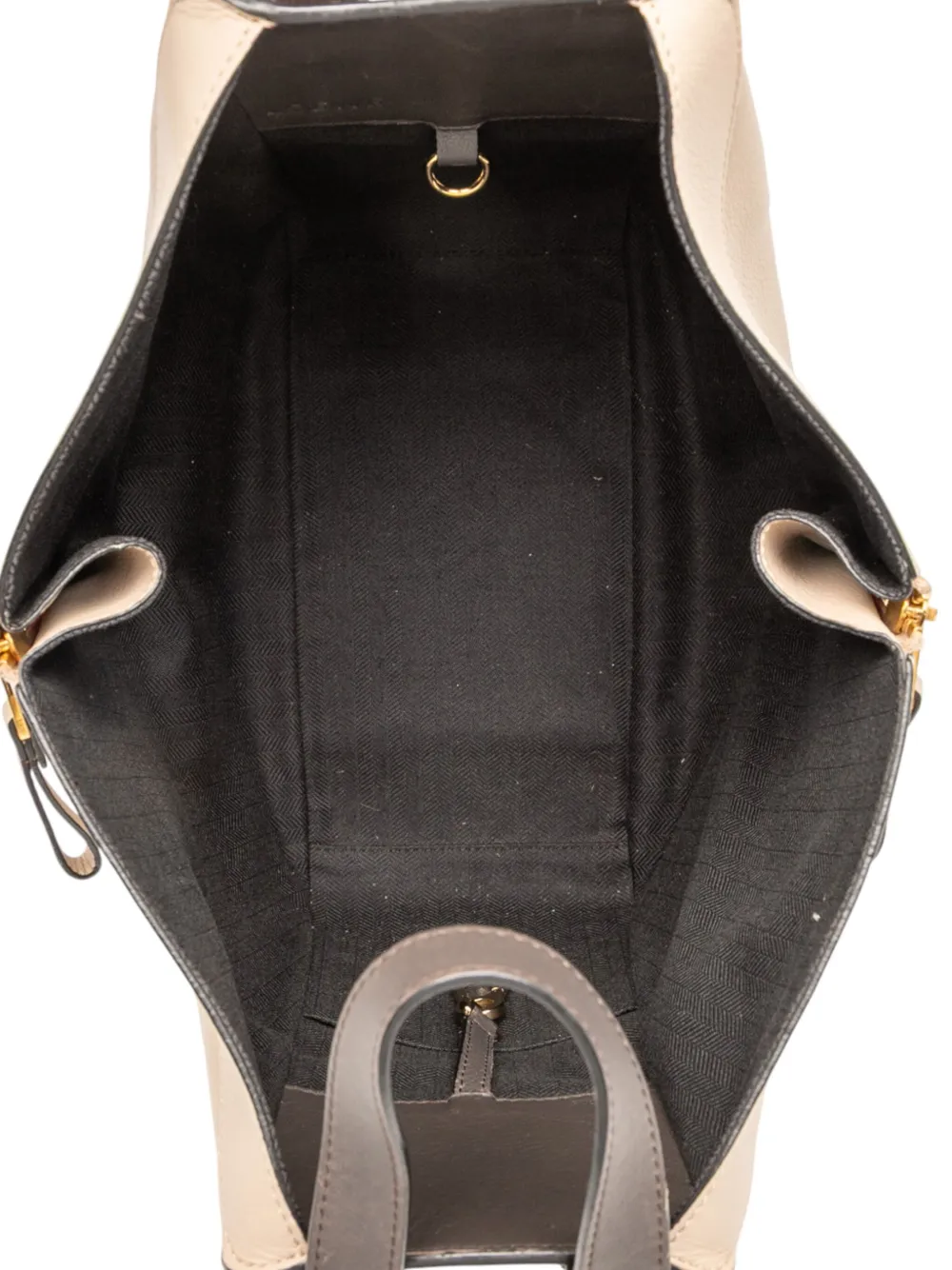 LOEWE Pre-owned 2017 Small Tricolor Soft Grained Calfskin Hammock Bag Satchel In Brown