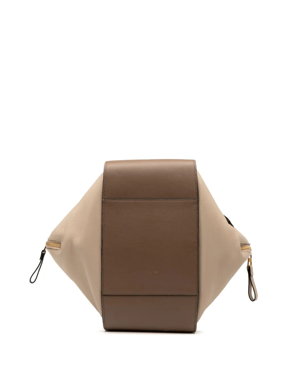 LOEWE Pre-owned 2017 Small Tricolor Soft Grained Calfskin Hammock Bag Satchel In Brown