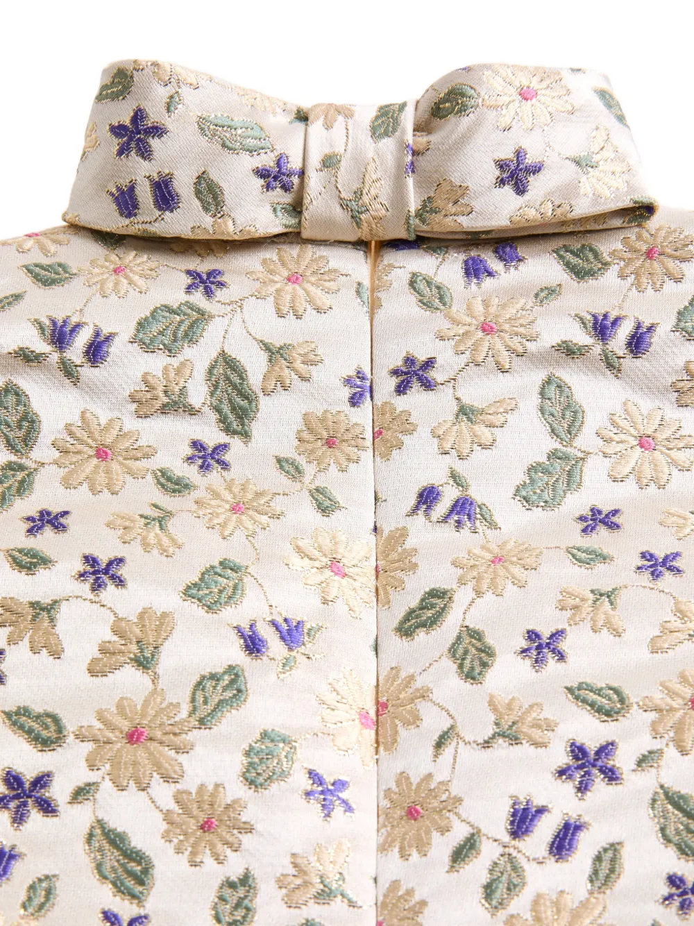 Valentino Garavani Mini-jurk met bloemen jacquard Beige